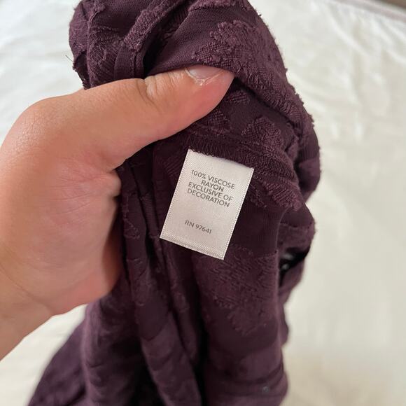 J Jill Purple Lace Bishop Sleeve Blouse Wmns Sz XL Gothic Whimsygoth Romantic - Picture 9 of 10